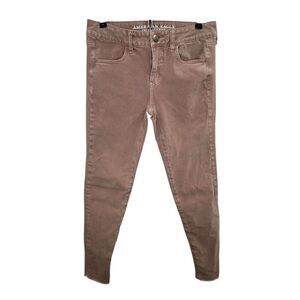 American Eagle 360 Super Stretch AEO Sateen Pink Pants Jeans Women’s Size 4